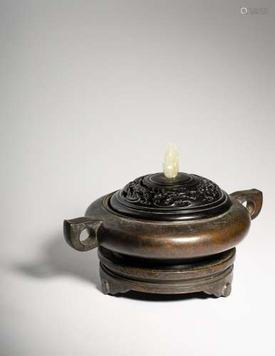 A Bronze Censer and Stand