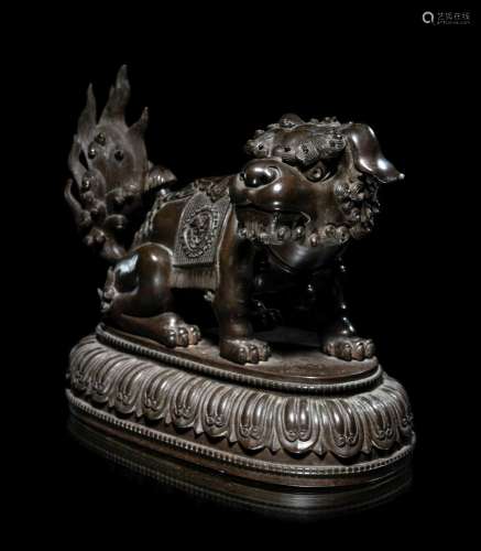 A Bronze Figure of Fu Lion