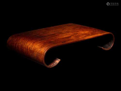 A Rosewood Scroll-Form Stand
