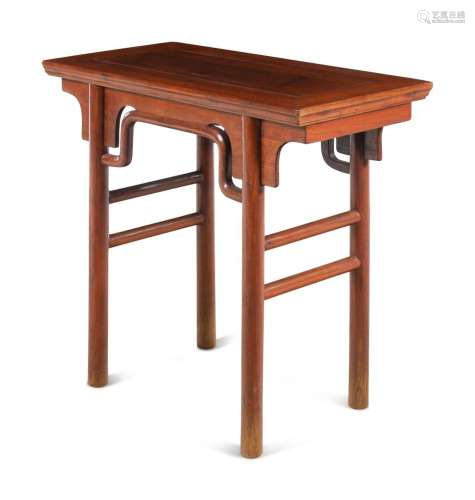 A Ming-Style Rosewood Recessed-Leg Wine Table, Jiuzhuo