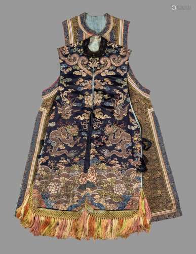 Two Brocade Woven Silk Lady's Vests