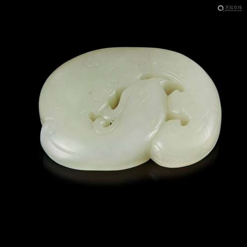 WHITE JADE 'PHOENIX' PENDANT QING DYNASTY, 19TH CENTURY