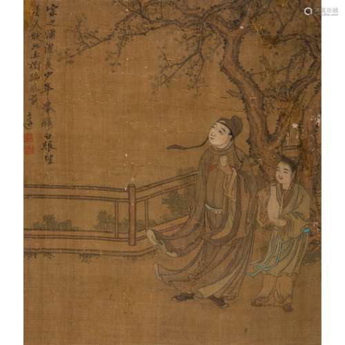 INK PAINTING DEPICTING CUI ZONGZHI QING DYNASTY, 19TH CENTUR...