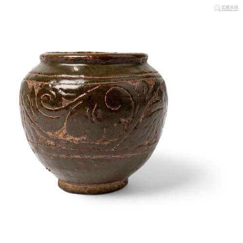 CIZHOU TEADUST-GLAZED SGRAFFIATO JAR JIN DYNASTY, 12TH-13TH ...