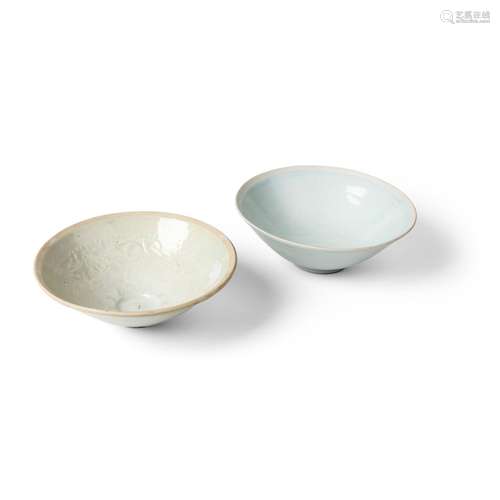 TWO QINGBAI BOWLS SONG DYNASTY