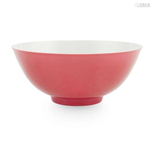 RUBY-RED-GLAZED BOWL GUANGXU MARK BUT LATER