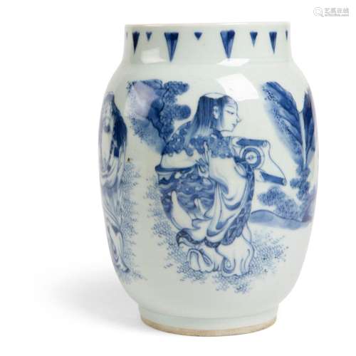 BLUE AND WHITE 'IMMORTALS' VASE