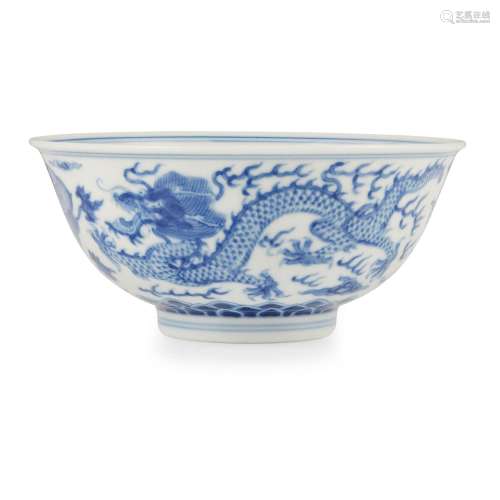 BLUE AND WHITE 'DRAGON' BOWL XIANFENG MARK AND POSSIBLY OF T...