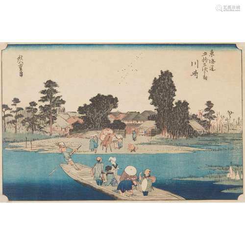 COLLECTION OF SEVEN PRINTS BY VARIOUS ARTISTS EDO PERIOD TO ...
