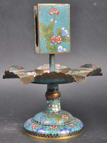 EARLY 20TH CENTURY CHINESE CLOISONNE SMOKERS STAND