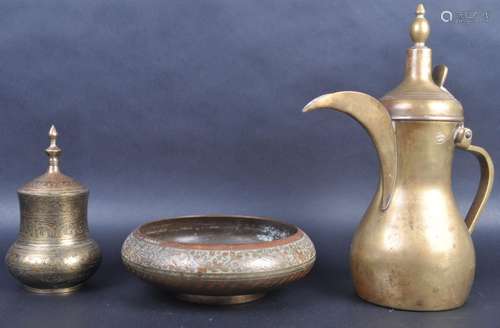 COLLECTION OF INDIAN & ISLAMIC BRASSWARE