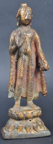 18TH CENTURY CHINESE BRONZE STANDING BUDDHA