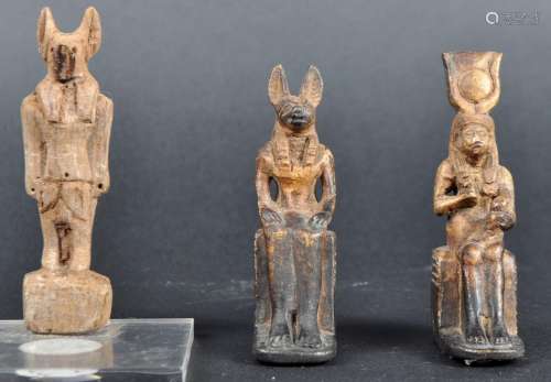 THREE EGYPTIAN GRAND TOUR FIGURINES