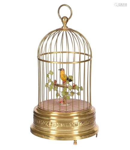 A SWISS SINGING CAGED BIRD AUTOMATON