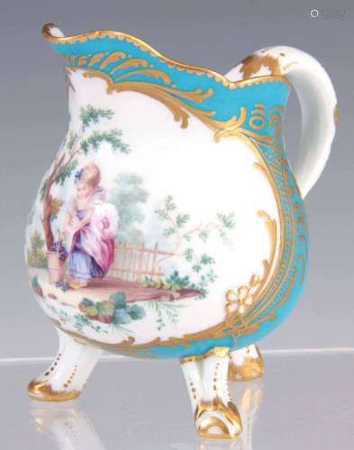 A FINE 19TH CENTURY SEVRES PORCELAIN CREAM JUG