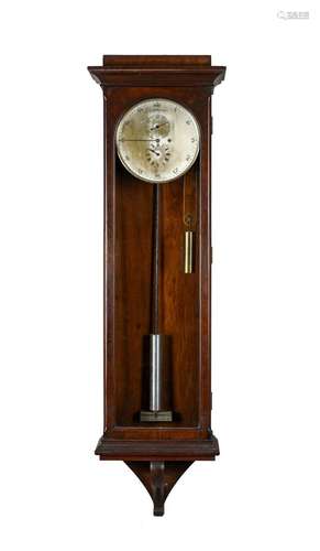 AN EARLY VICTORIAN WALNUT CASED WALL-MOUNTED REGULATOR