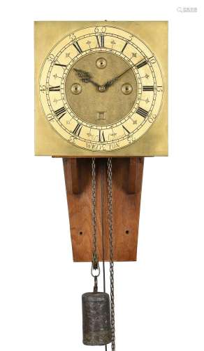 A GEORGE I POSTED THIRTY-HOUR LONGCASE OR WALL CLOCK MOVEMEN...