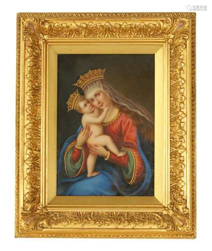 A FINELY PAINTED LATE 19TH CENTURY GERMAN PORCELAIN PLAQUE