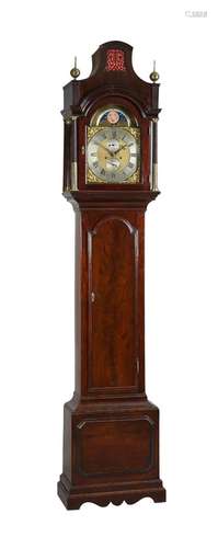 A GEORGE III MAHOGANY EIGHT-DAY LONGCASE CLOCK WITH MOONPHAS...