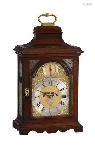 A GEORGE III MAHOGANY TABLE CLOCK