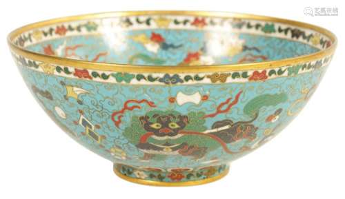 A LATE 19TH/EARLY 20TH CENTURY CHINESE CLOISONNE BOWLL