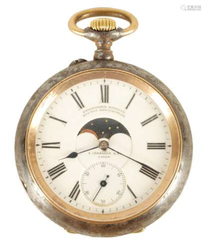 A LATE 19TH CENTURY MOONPHASE POCKET WATCH WITH CALENDAR DIA...