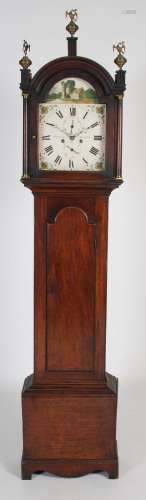 A George III mahogany longcase clock, French, Yalding, the e...