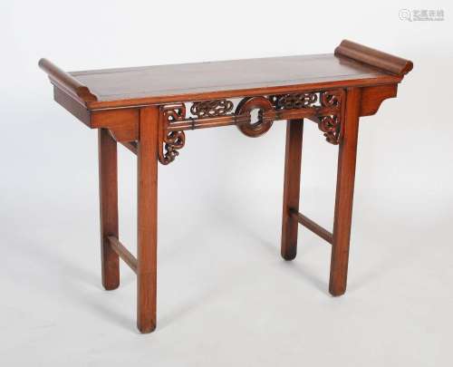 A Chinese dark wood alter table, late 19th/ early 20th centu...