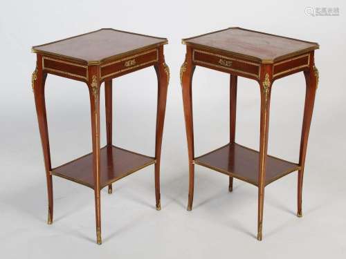 A pair of late 19th/ early 20th century French mahogany and ...