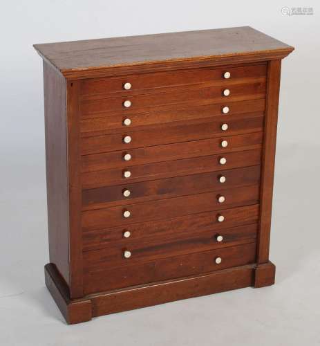 A 19th Century mahogany specimen / collector`s cabinet, of p...
