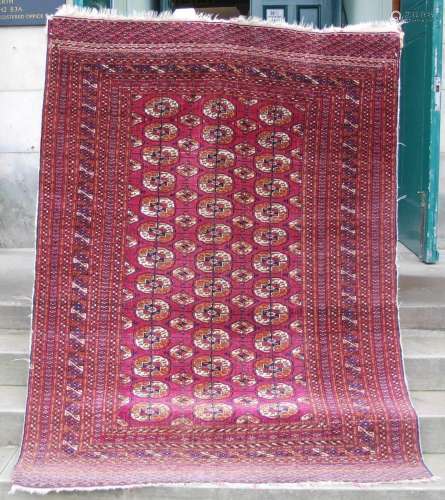 A late 19th / early 20th century Tekke rug, the rectangular ...