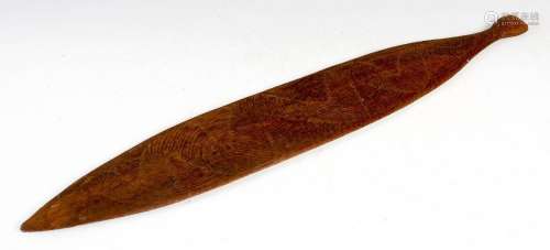 Tribal Art- An Australian Aboriginal hand carved wood woomer...