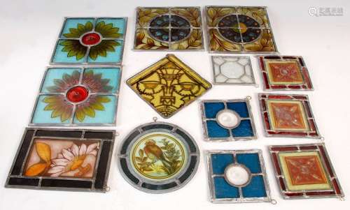 A collection of twenty assorted late 19th century leaded and...