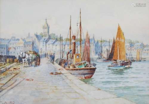 H. Aird (late 19th / early 20th century) The Harbour Wall wi...