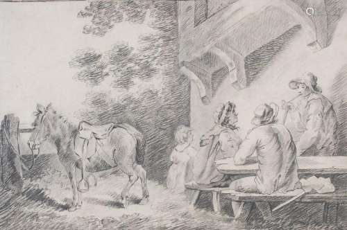 Attributed to George Morland (1763-1804) Conversation graphi...