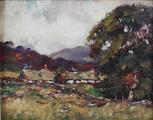 James Taylor Brown (Scottish 1868-1923) Cottages at KIllin, ...