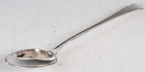 A George III silver serving spoon, London, 1799, makers mark...