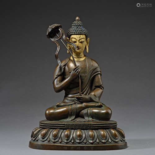 Chinese Qing Dynasty   bronze Buddha statue