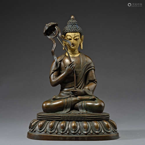Chinese Qing Dynasty   bronze Buddha statue