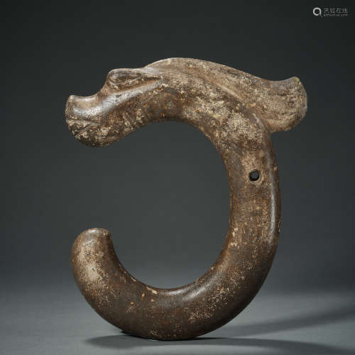 Chinese Hongshan Culture C-shaped Jade Dragon