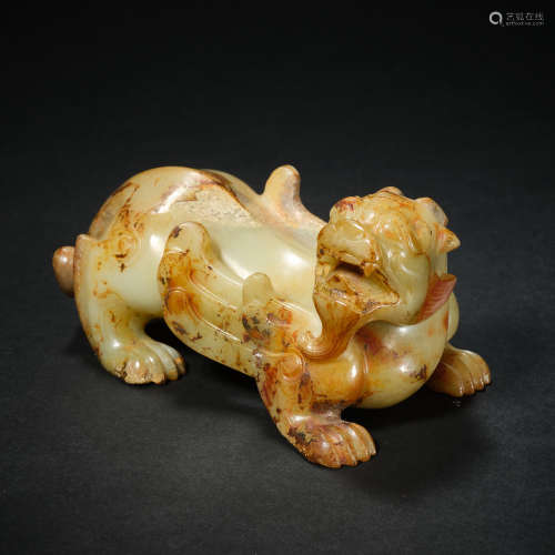 Chinese Han Dynasty Hetian Jade Jade Animal