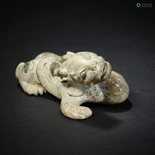 Chinese Han Dynasty Hetian Jade Jade Animal