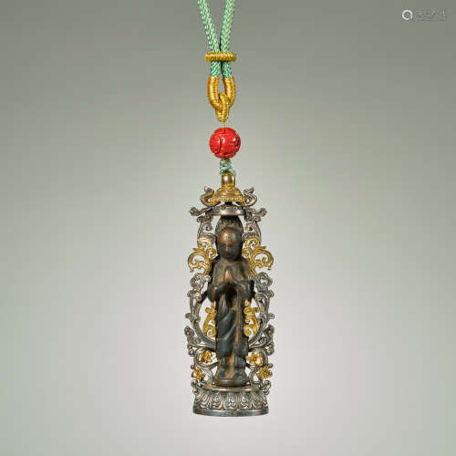 China Qing Dynasties  Gilt Bronze   Buddha Statue