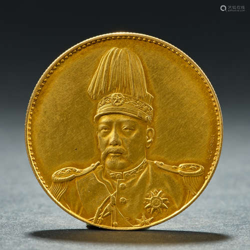 Chinese Qing Dynasty Pure Gold Coin