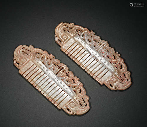 Chinese Han Dynasty jade comb