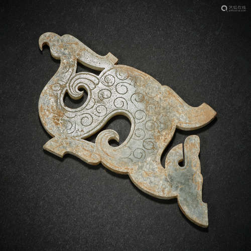 China  Western Zhou Dynasty   Hetian jade  phoenix bird