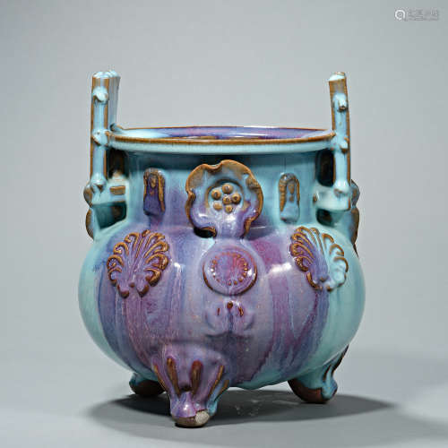 Chinese Song Dynasty Jun Kiln Porcelain Incense Burner