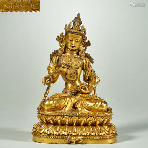 yongleMing Dynasty   China  JIN GANG SA TUO  gilt bronze Bud...