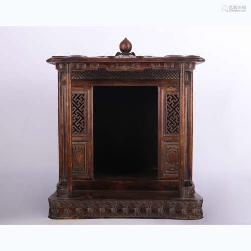 China Red Sandalwood Buddhist Shrine