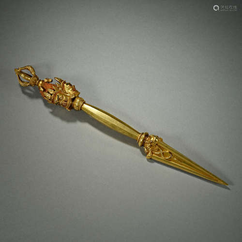 China Qing Dynasty gilt bronze   instrument